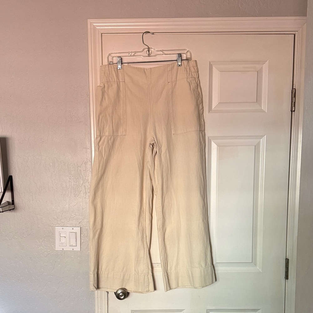 We The Free Beige Wide-Leg Pants